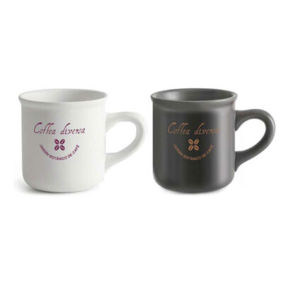 Jarras Coffea diversa color blanco y café oscuro