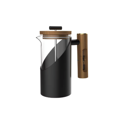 Prensa francesa de borosilicato y funda de acero inoxidable