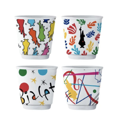 Set de 4 visitas para espresso Bicchierini arte